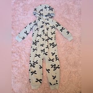 Carter's Cream and Black Hooded Onesie